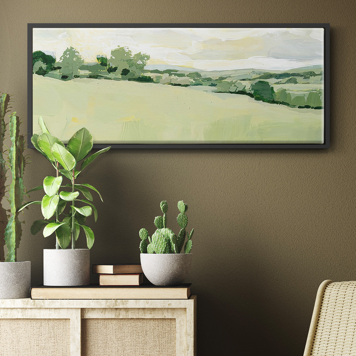Pearly Pasture I - Floater Framed Canvas Print