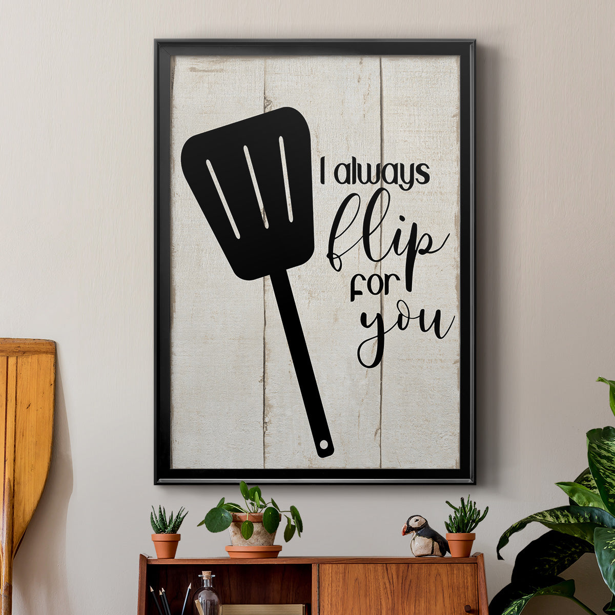 Flip For You - Modern Framed Canvas Print