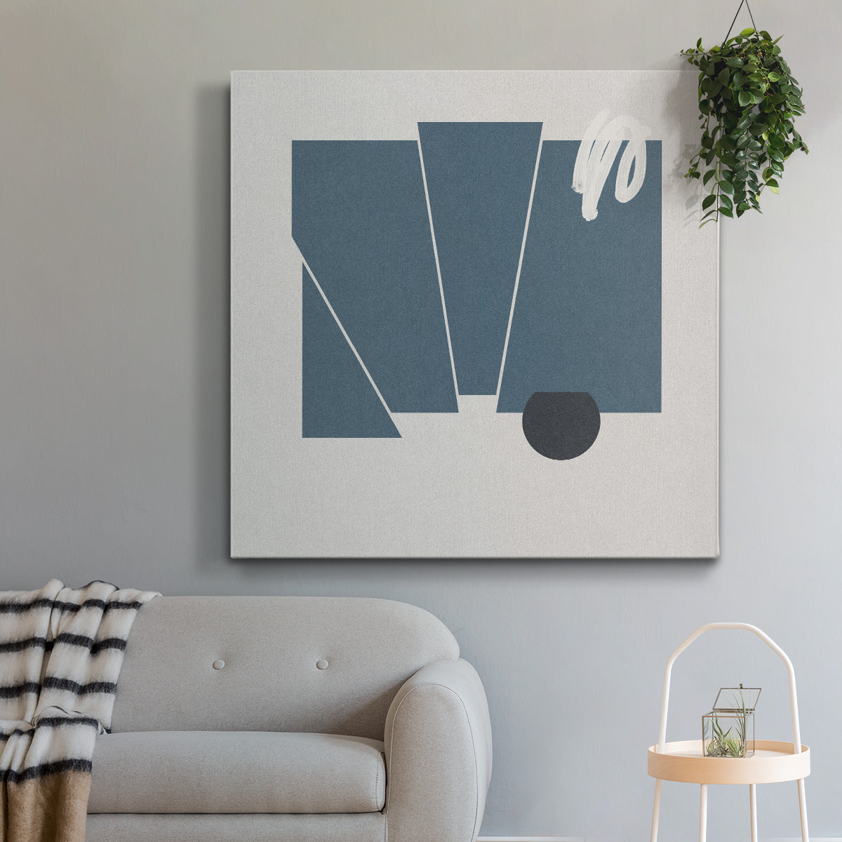 Blue Felt IV - Canvas Art Print