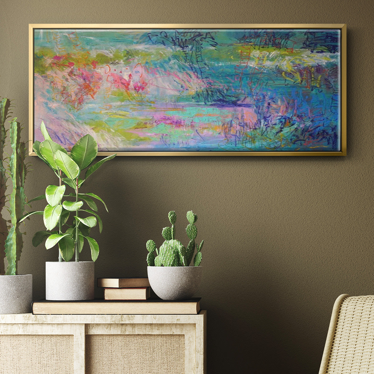 Floating on a Dream - Floater Framed Canvas Print