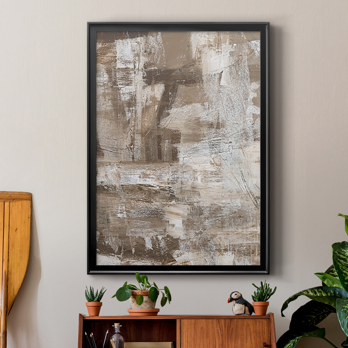 Bronzed II - Modern Framed Canvas Print