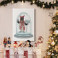 Christmas Penguin Snow Globe - Gallery Wrapped Canvas