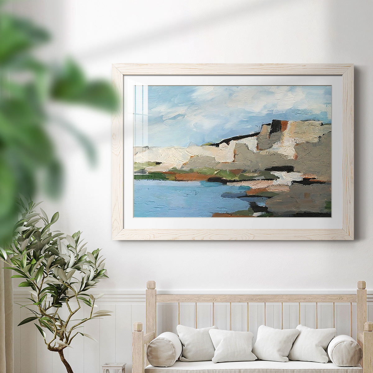 White Rock Cliffs II - Barnwood Framed Art Print