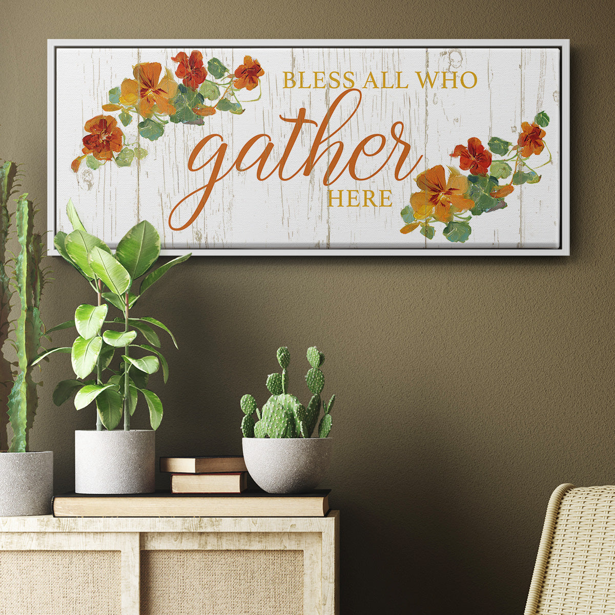 Gather Here - Floater Framed Canvas Print