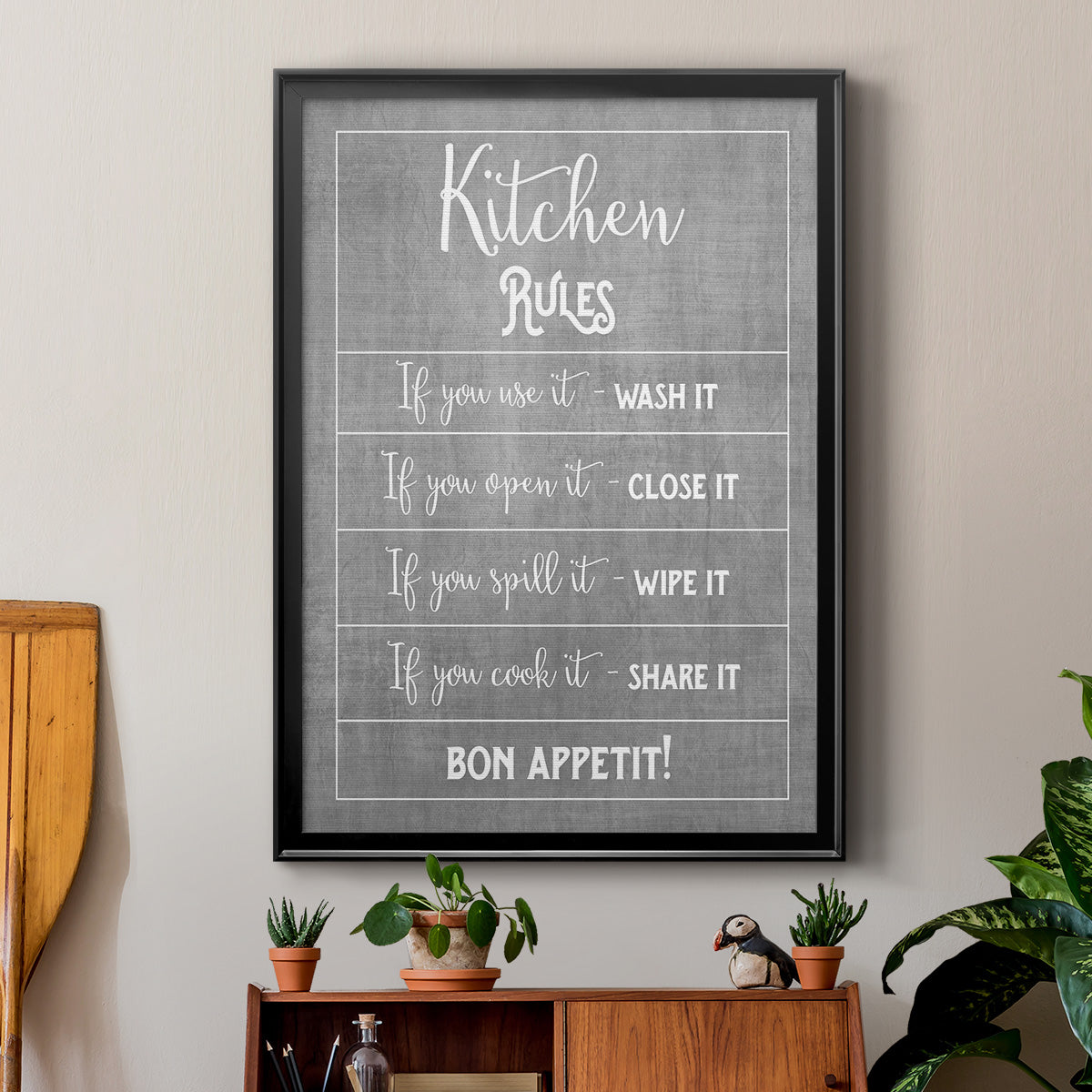 Bon Appetit - Modern Framed Canvas Print