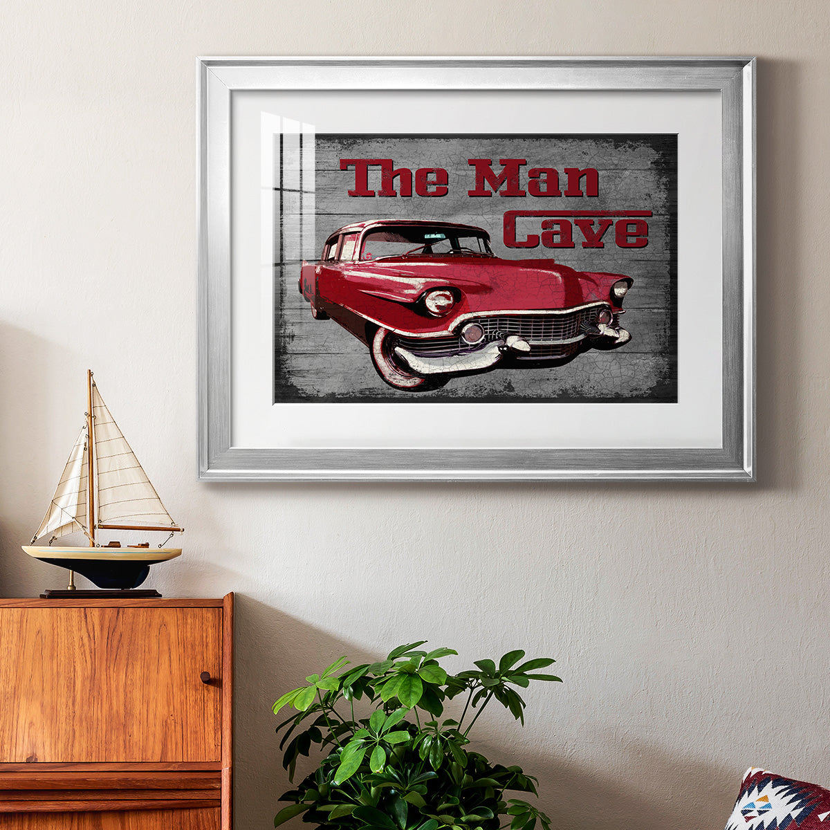 The Man Cave - Modern Framed Art Print