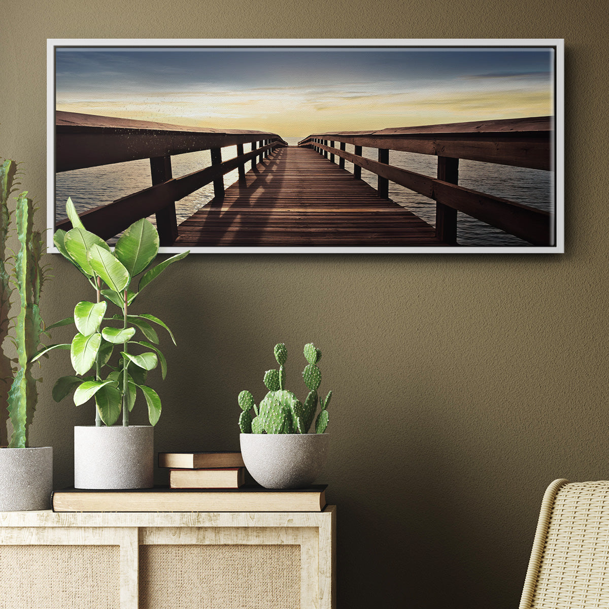 Naples Cove - Floater Framed Canvas Print