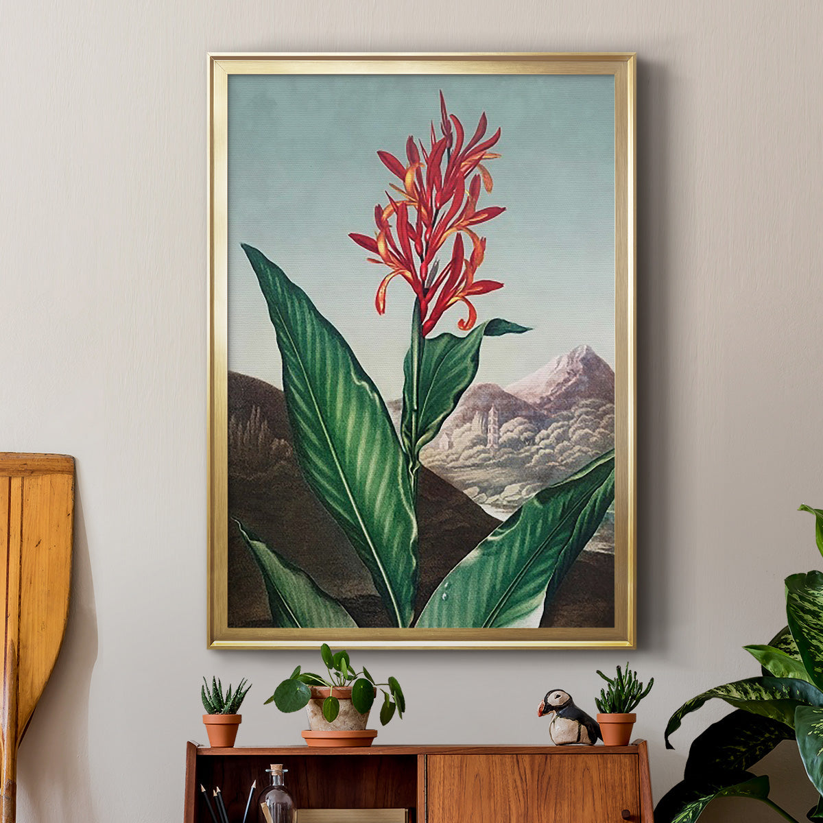 Temple of Flora I - Modern Framed Canvas Print