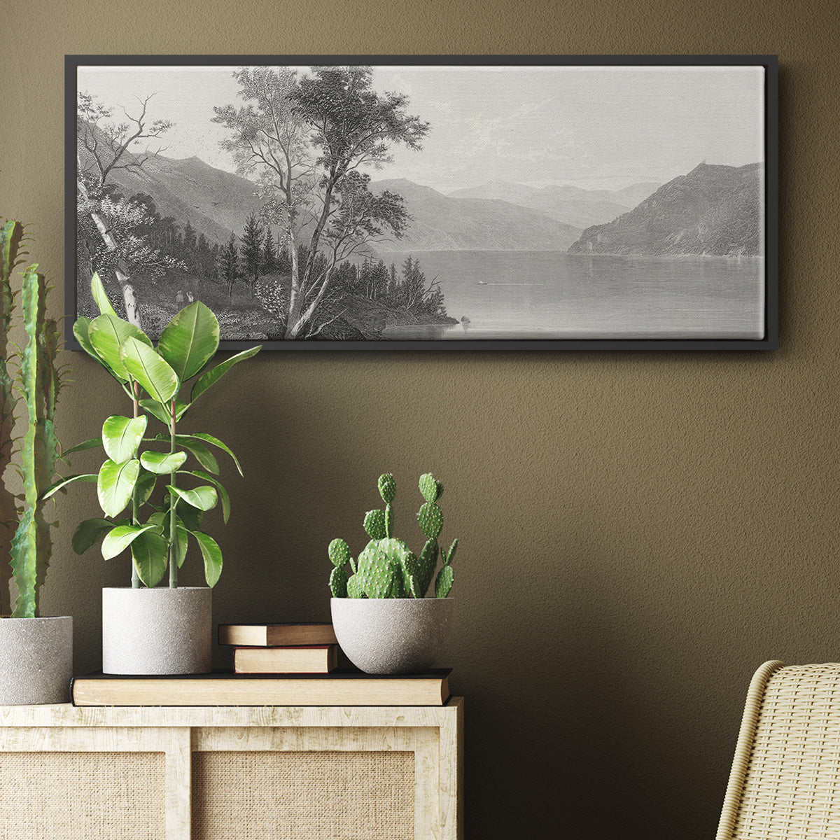 Lake George - Floater Framed Canvas Print