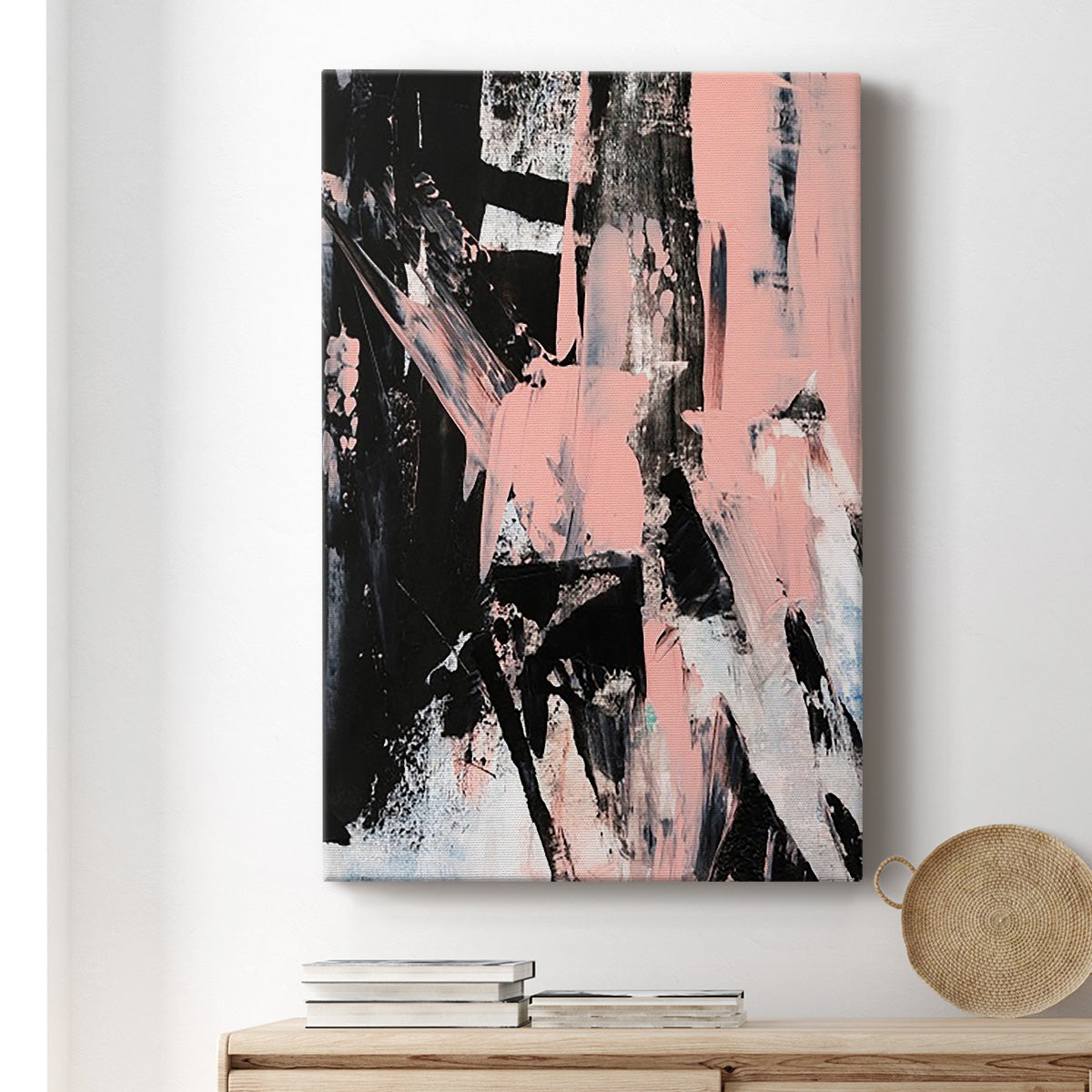 Black & Blush II Premium Gallery Wrapped Canvas - Ready to Hang