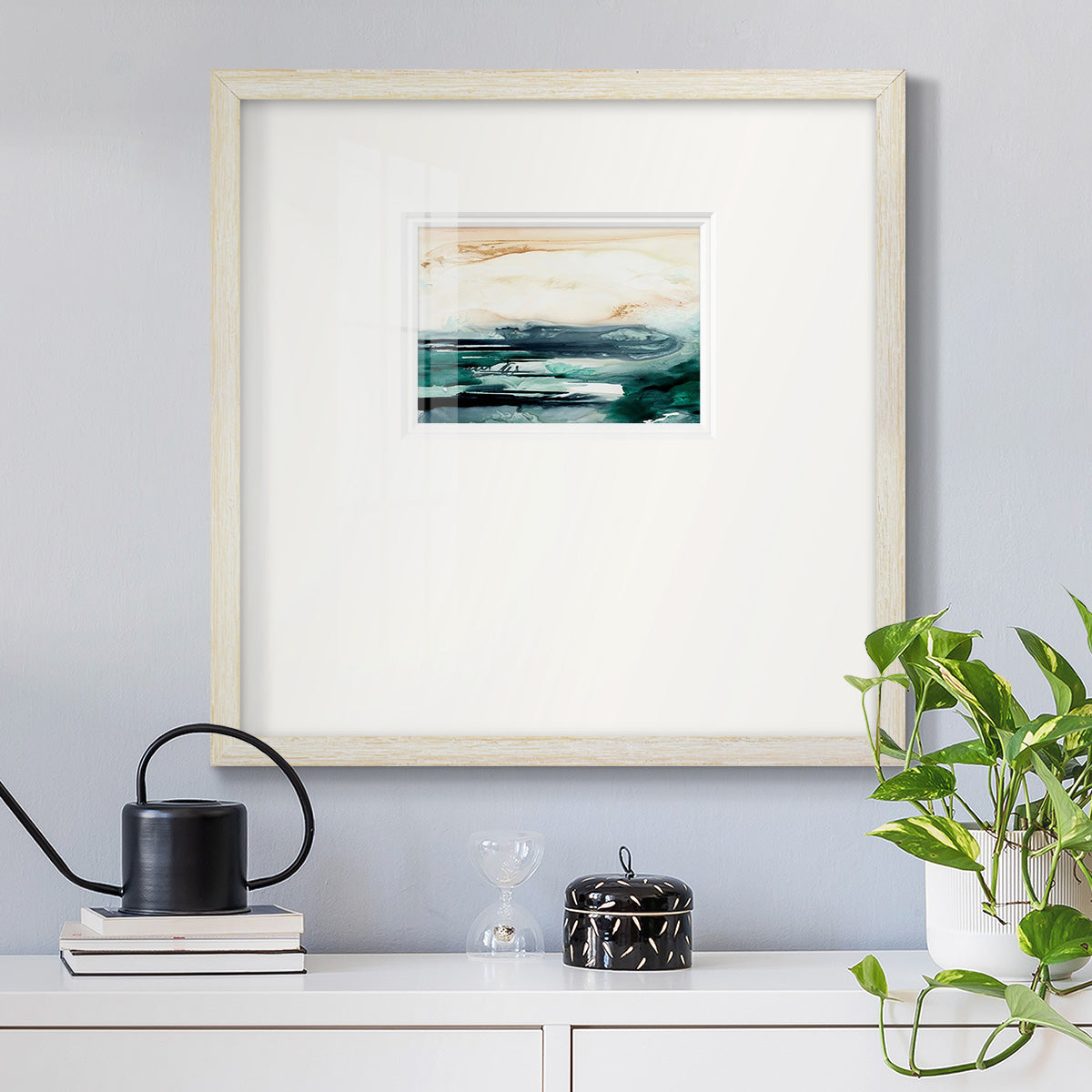 Sea Foam Flow II Premium Framed Print Double Matboard