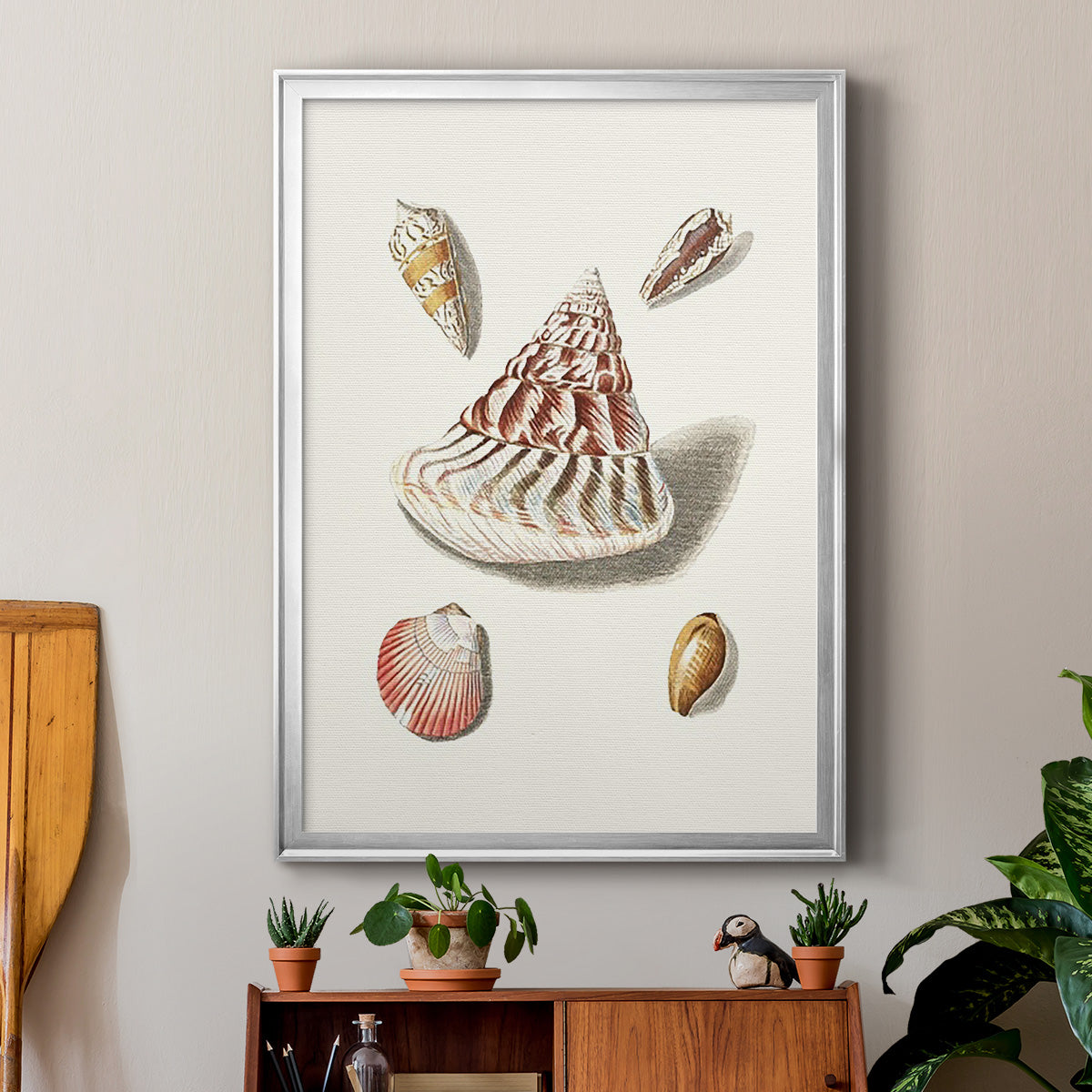 Pastel Knorr Shells VII - Modern Framed Canvas Print