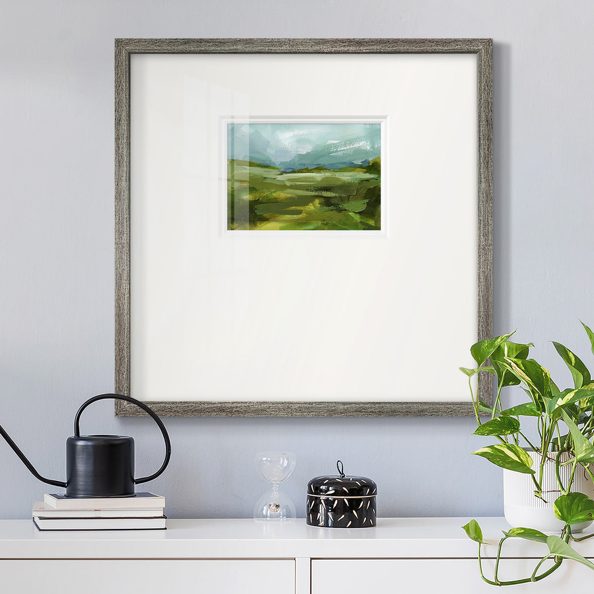 Emerald View II Premium Framed Print Double Matboard