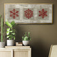 Burlap Music Snowflakes - Floater Framed Canvas Print