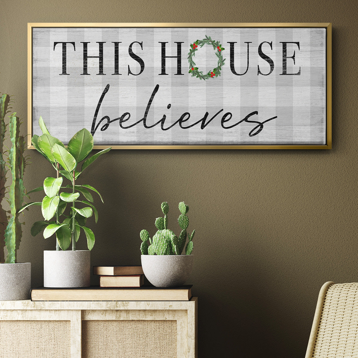 This House Believes - Floater Framed Canvas Print