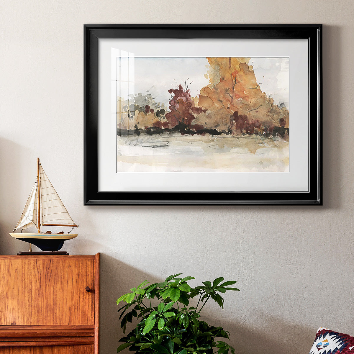 The Autumn View II - Modern Framed Art Print
