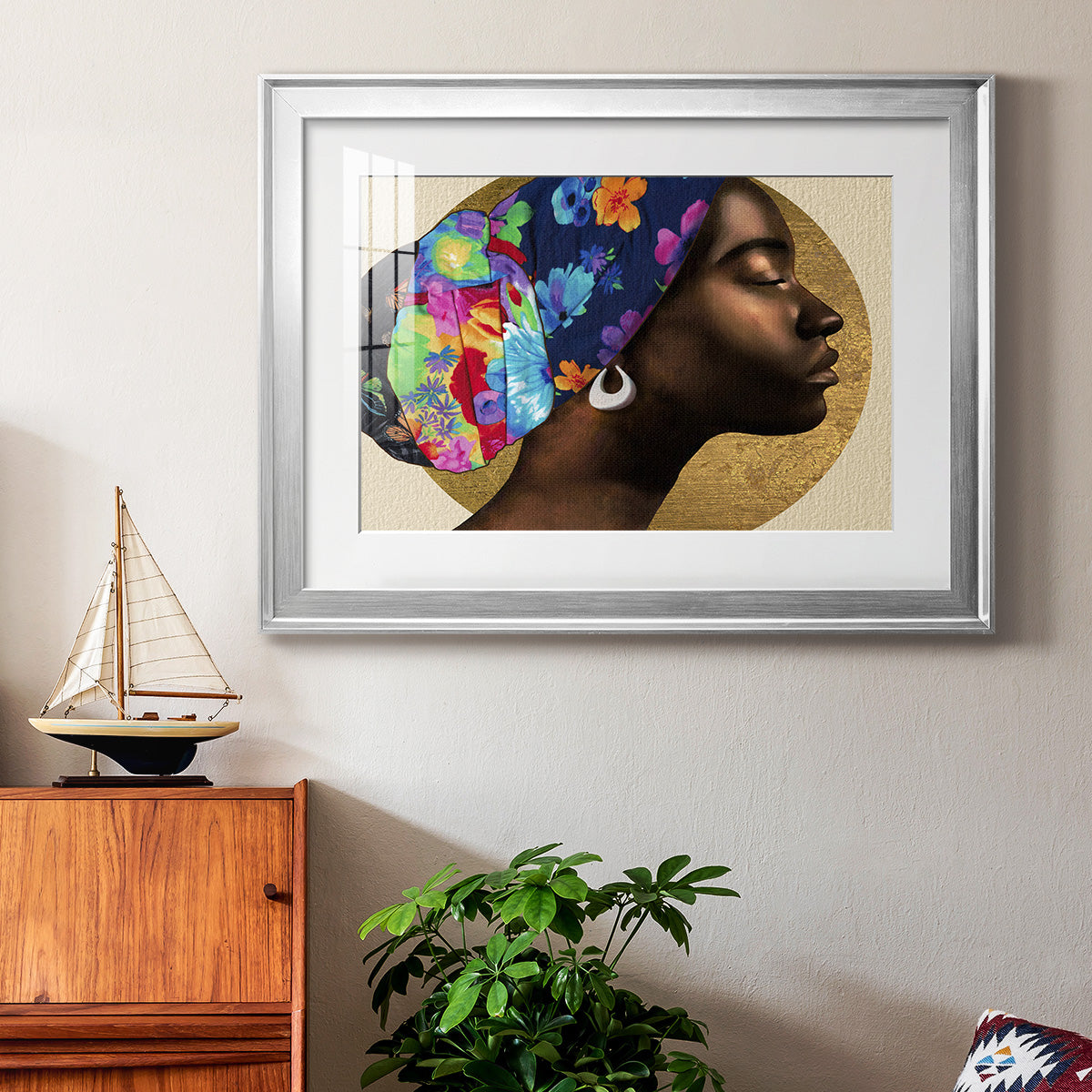 Golden Lady I Premium Framed Print - Ready to Hang