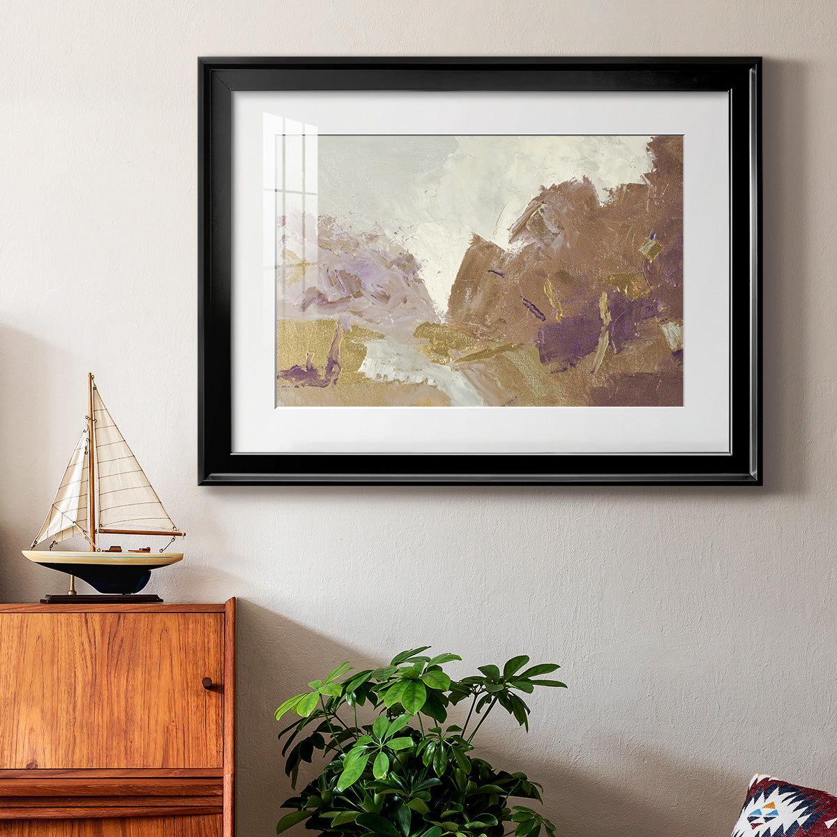 Fall Clearing Variation 2 - Modern Framed Art Print
