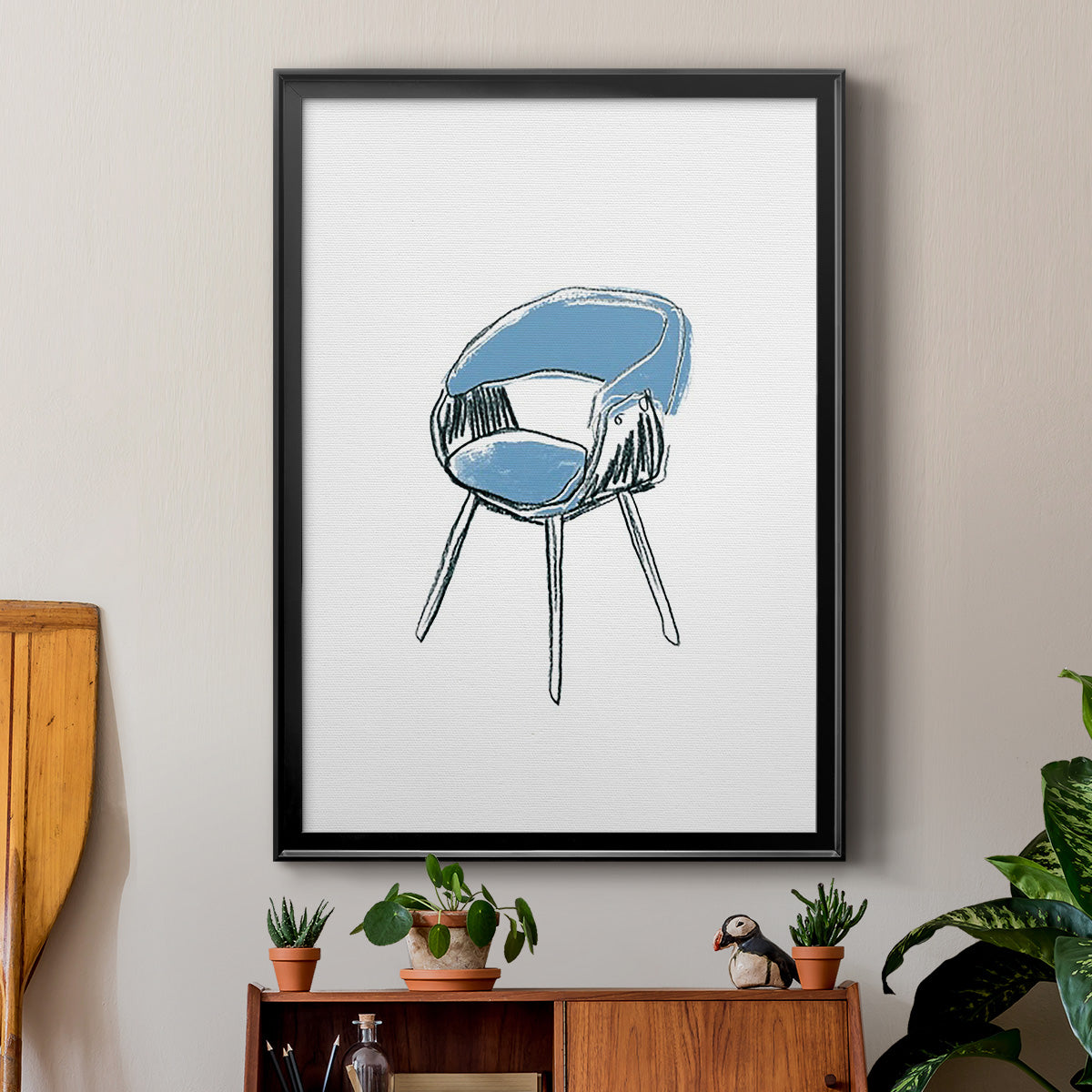 Take a Seat I - Modern Framed Canvas Print