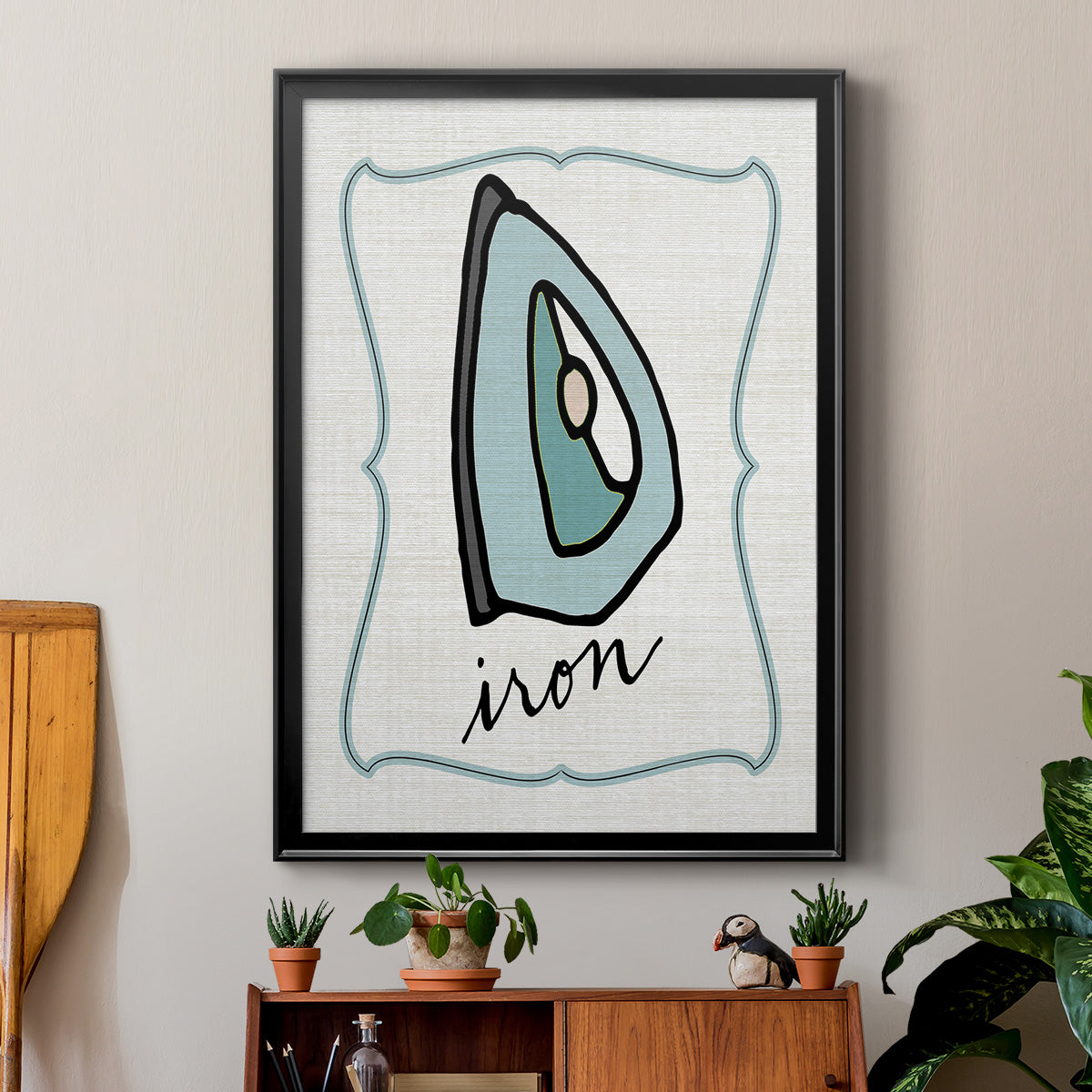 Iron - Modern Framed Canvas Print