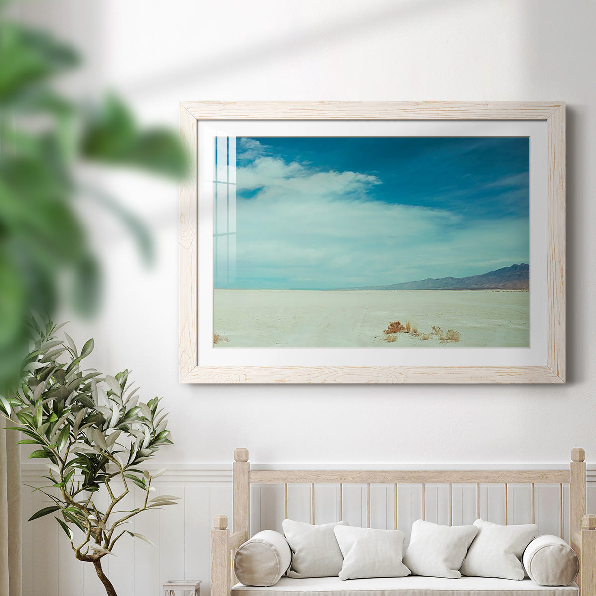 Salt Flat Walk I - Barnwood Framed Art Print