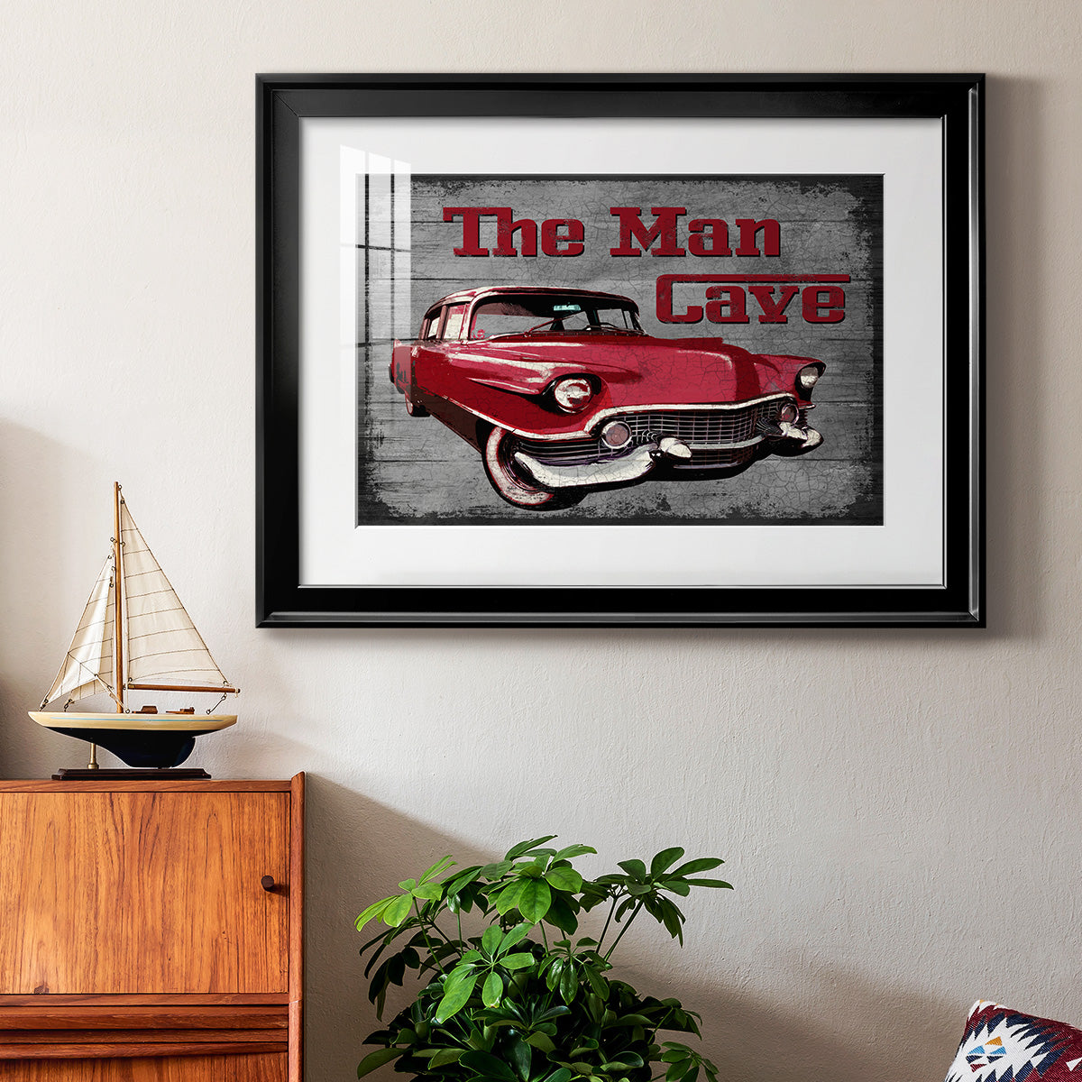 The Man Cave - Modern Framed Art Print