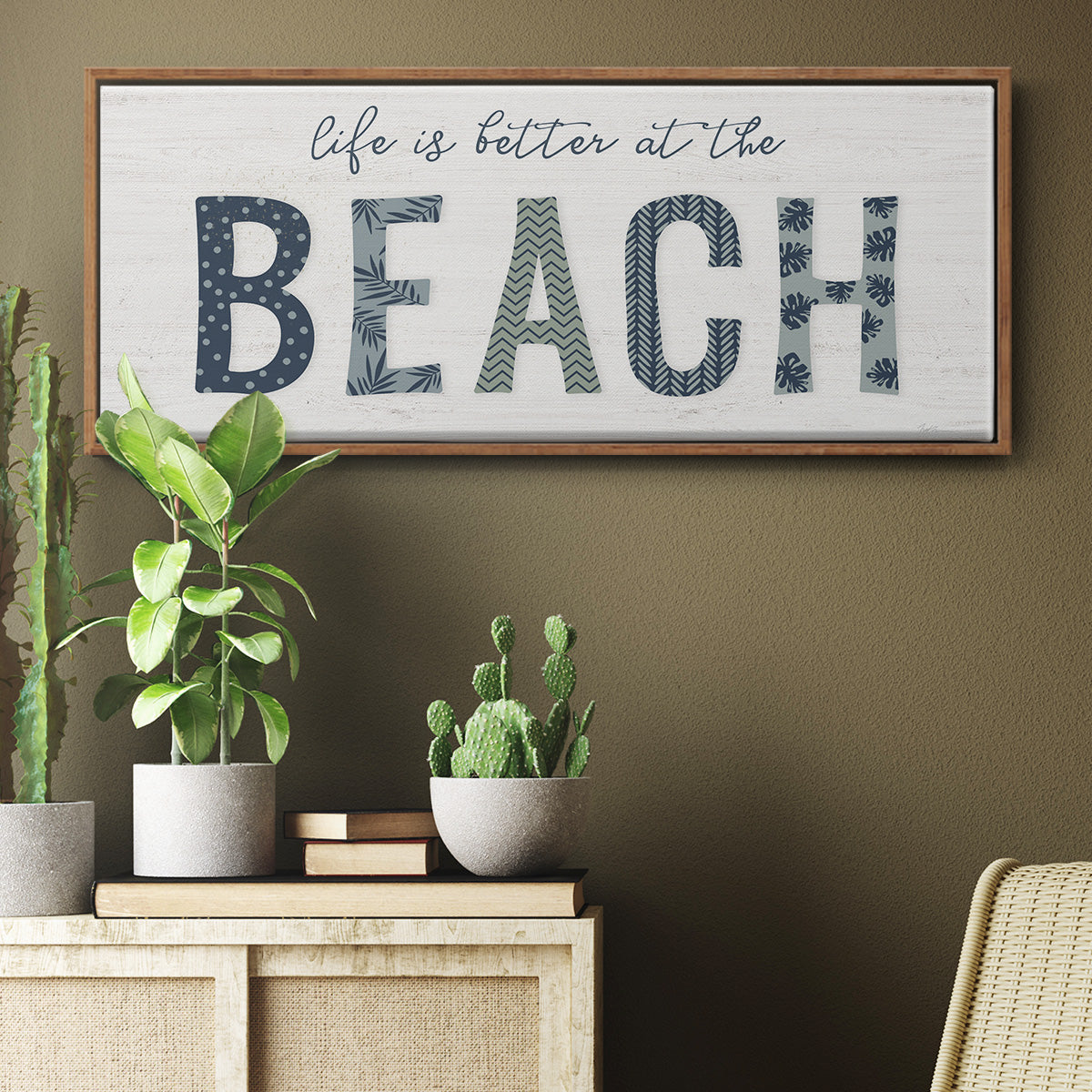 Beach Better - Floater Framed Canvas Print