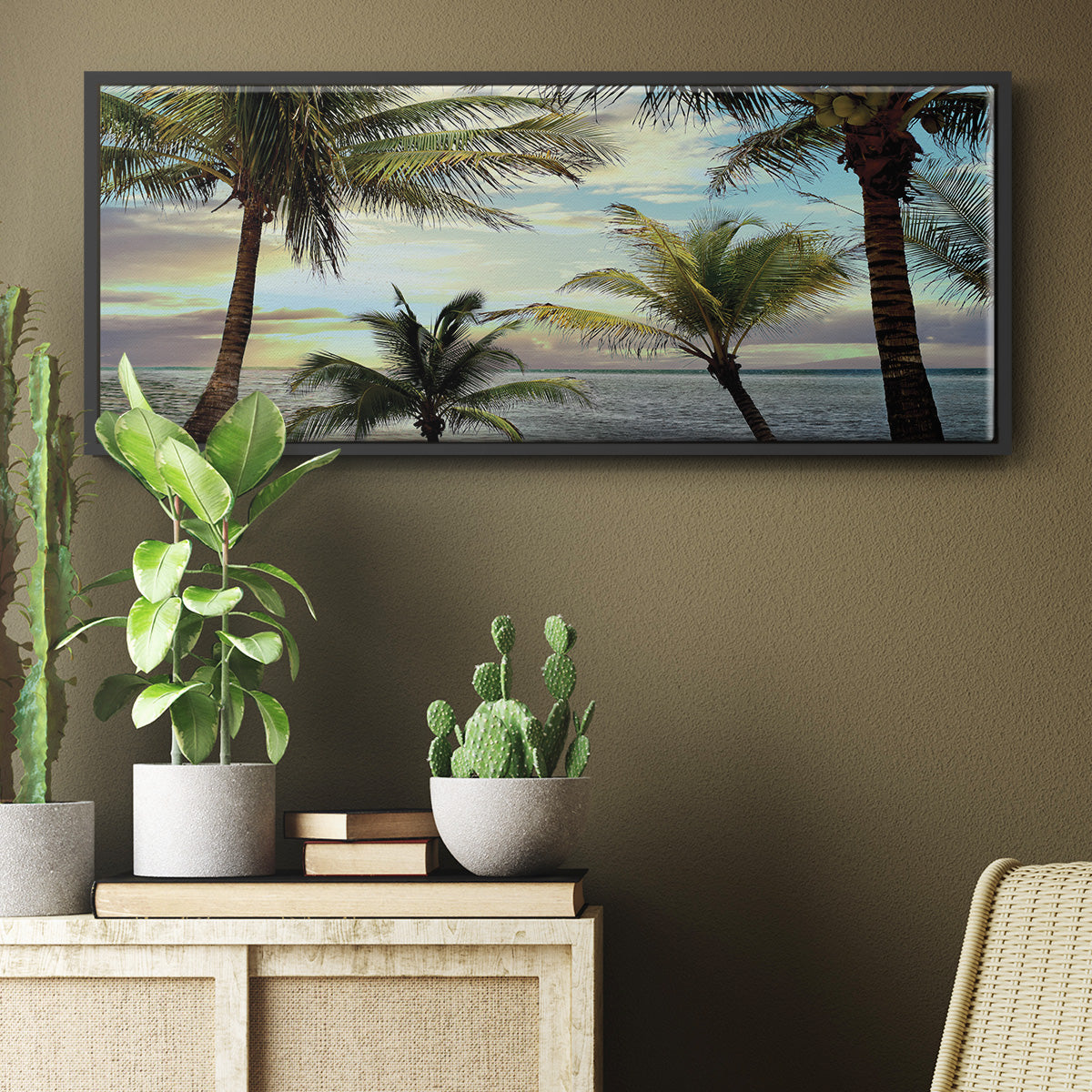 Honduras Sunset - Floater Framed Canvas Print