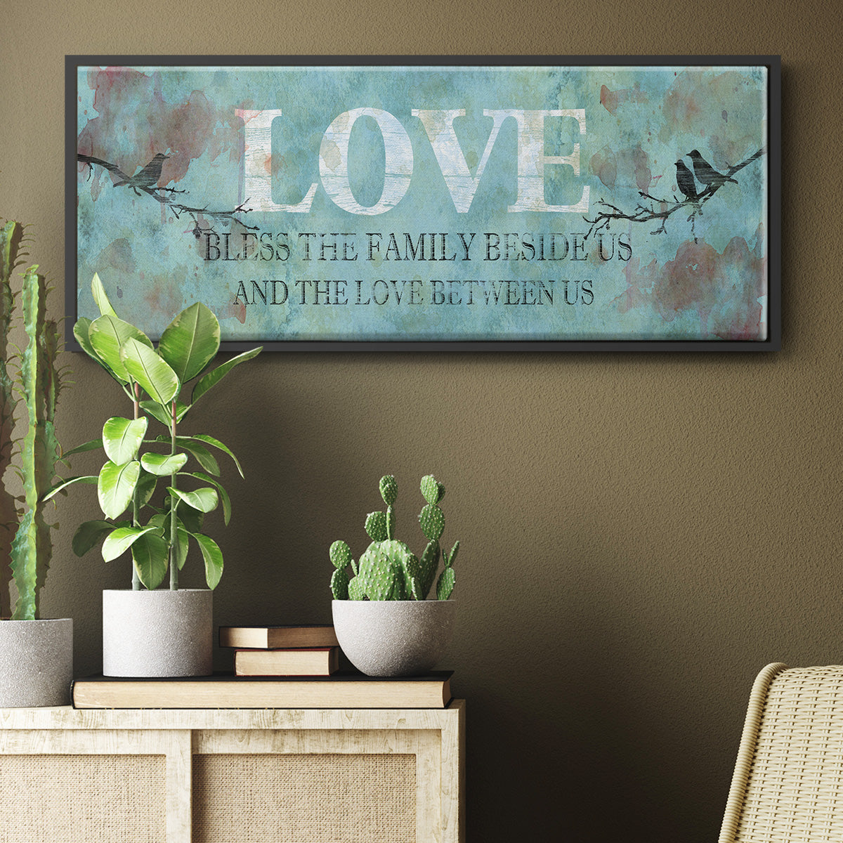 Love Between Us - Floater Framed Canvas Print