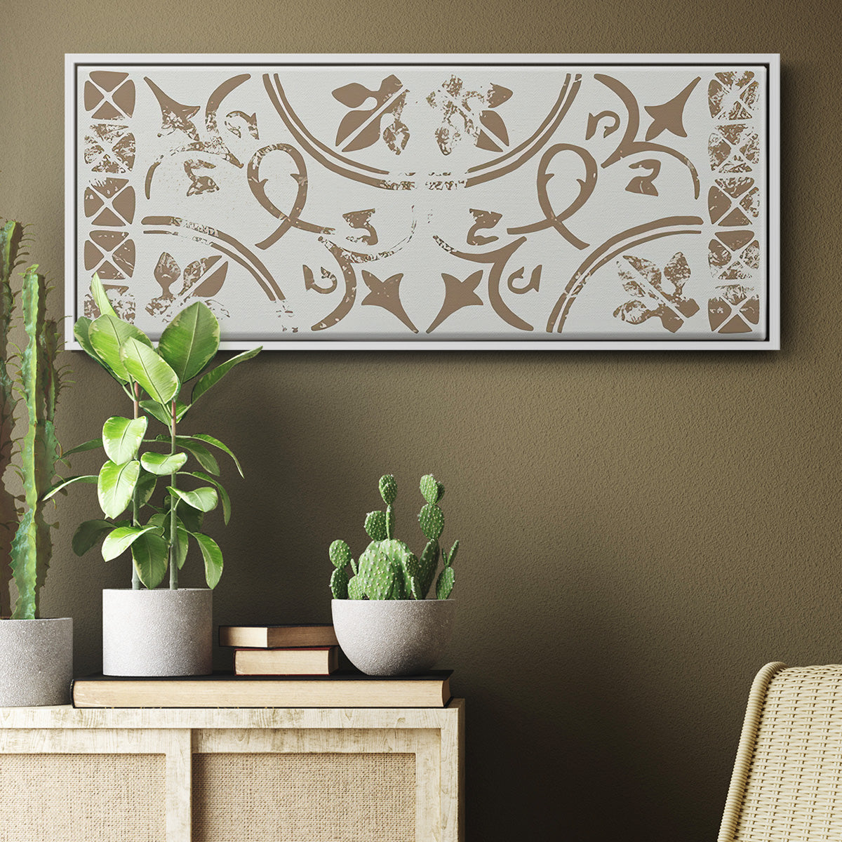 Ceramic Tile Collection D - Floater Framed Canvas Print