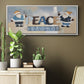 Santa Peace - Floater Framed Canvas Print