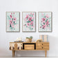 Posy Blooms I - Framed Premium Gallery Wrapped Canvas L Frame 3 Piece Set - Ready to Hang