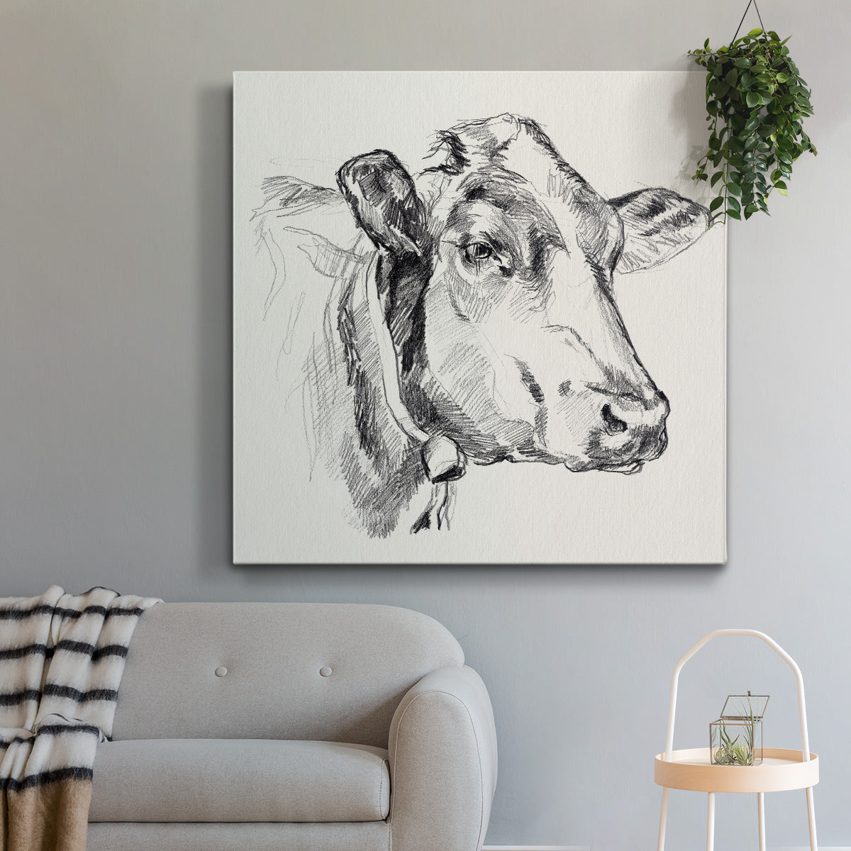 Holstein Portrait Sketch I - Canvas Art Print