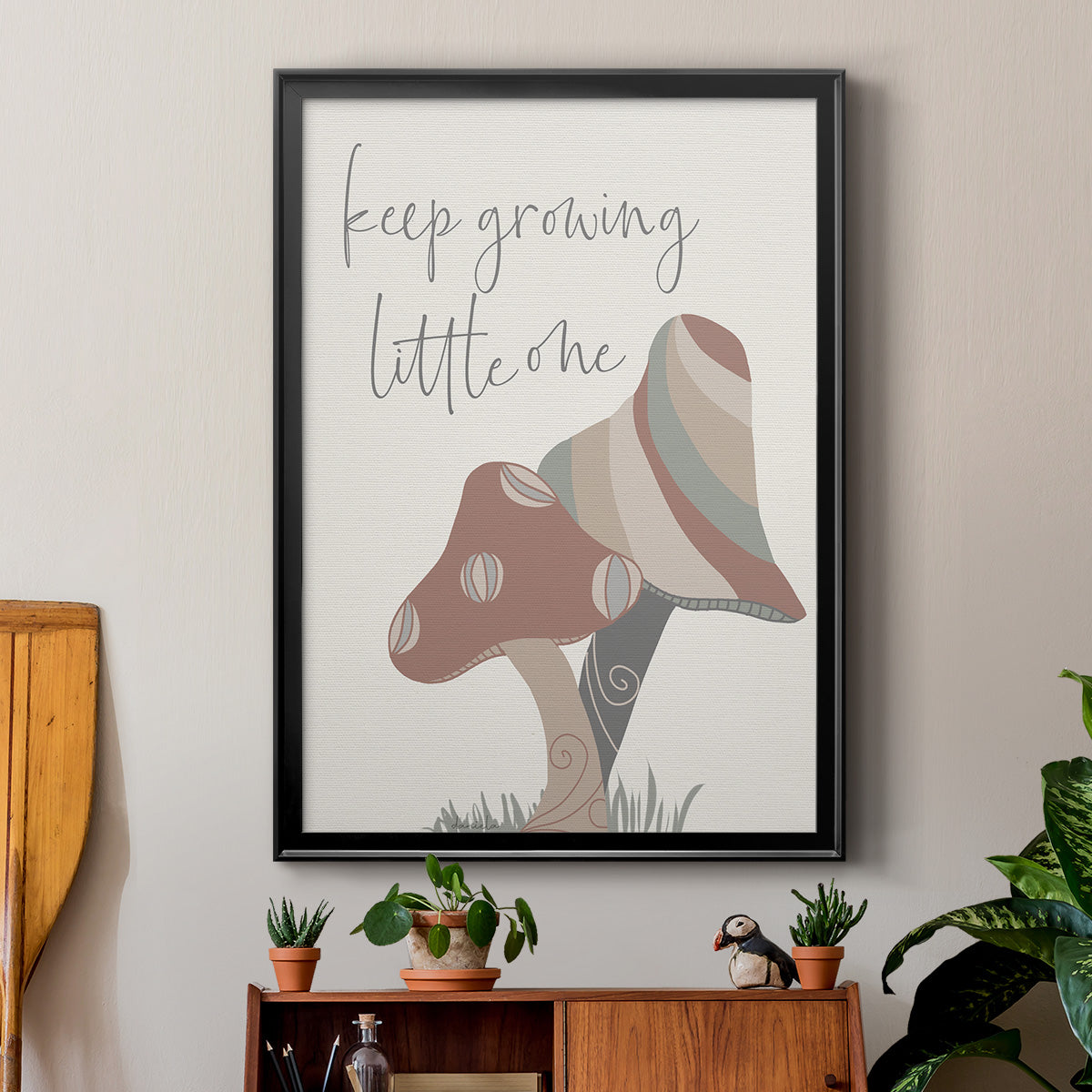 Keep Growing - Modern Framed Canvas Print