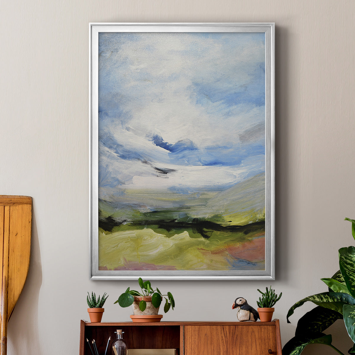 Around The Clouds IV - Modern Framed Canvas Print