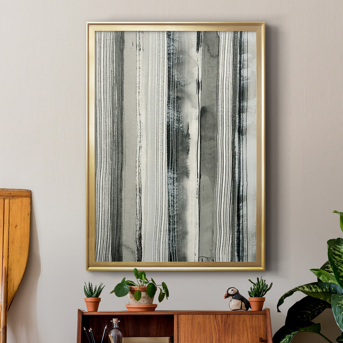Differing Parallels I - Modern Framed Canvas Print