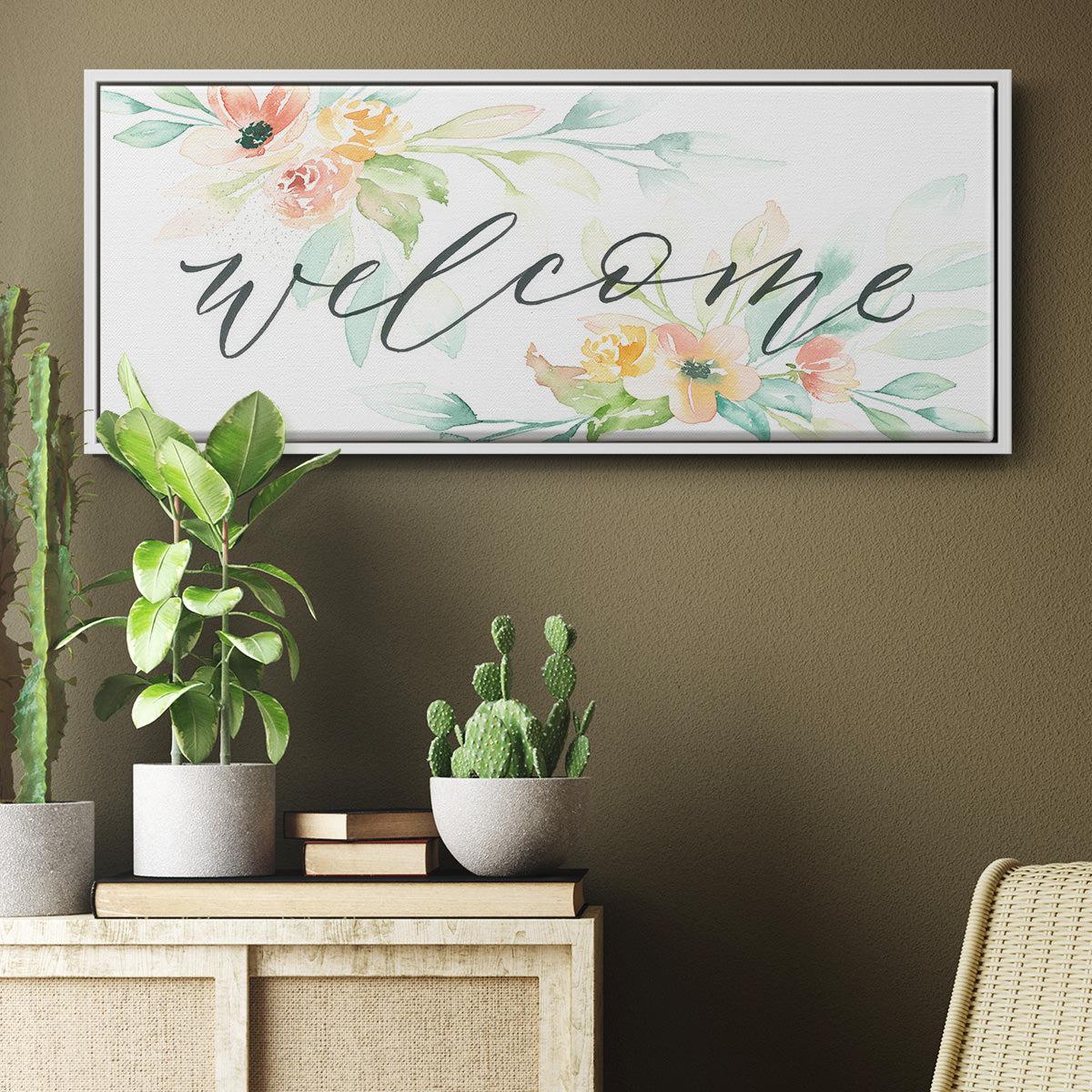 Welcome - Floater Framed Canvas Print