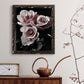 Rose Noir I - Premium Canvas Framed in Barnwood - Ready to Hang