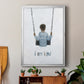 Boy on a Swing - Modern Framed Canvas Print
