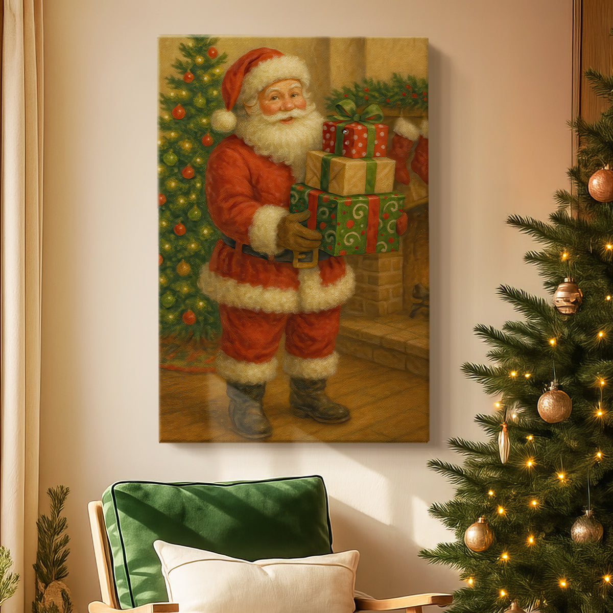 Midnight of Amber Nativity - Canvas Art Print
