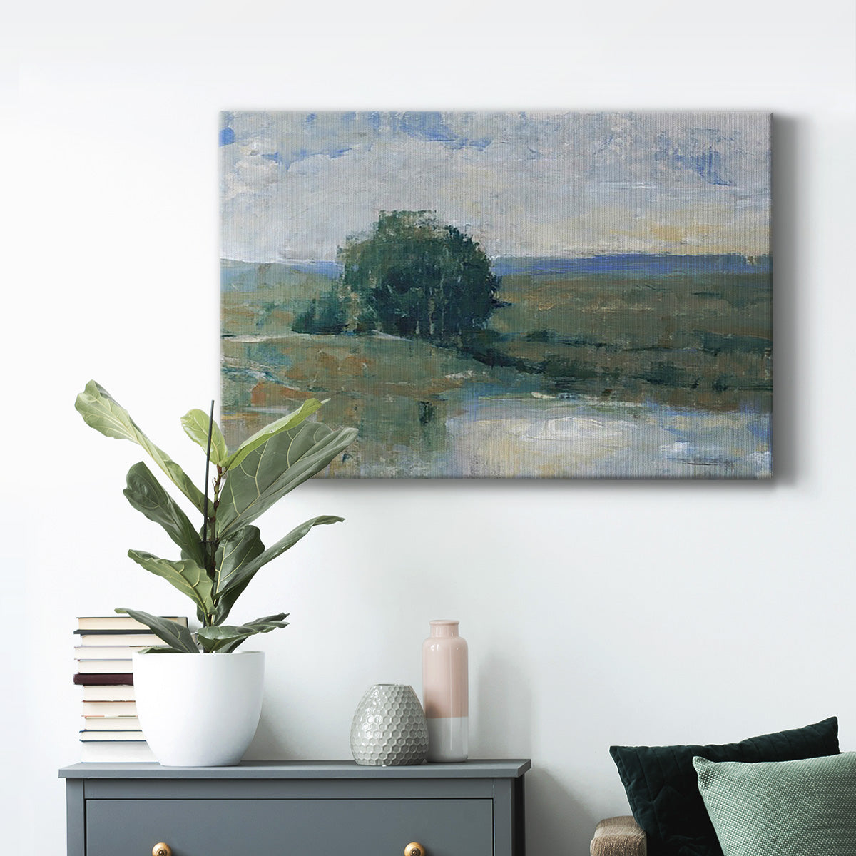 Riverbank Impression I Premium Gallery Wrapped Canvas - Ready to Hang