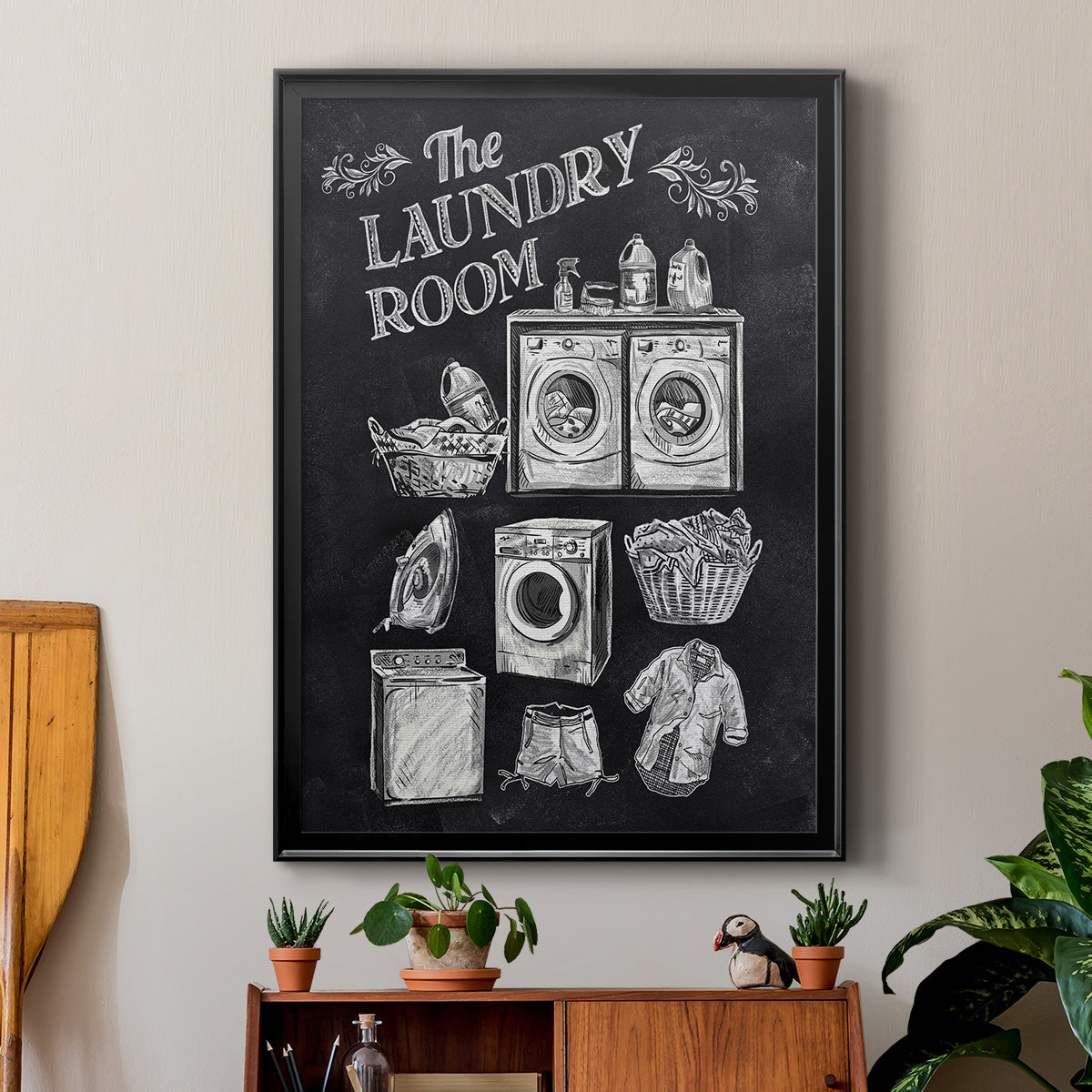 Laundry Room - Modern Framed Canvas Print