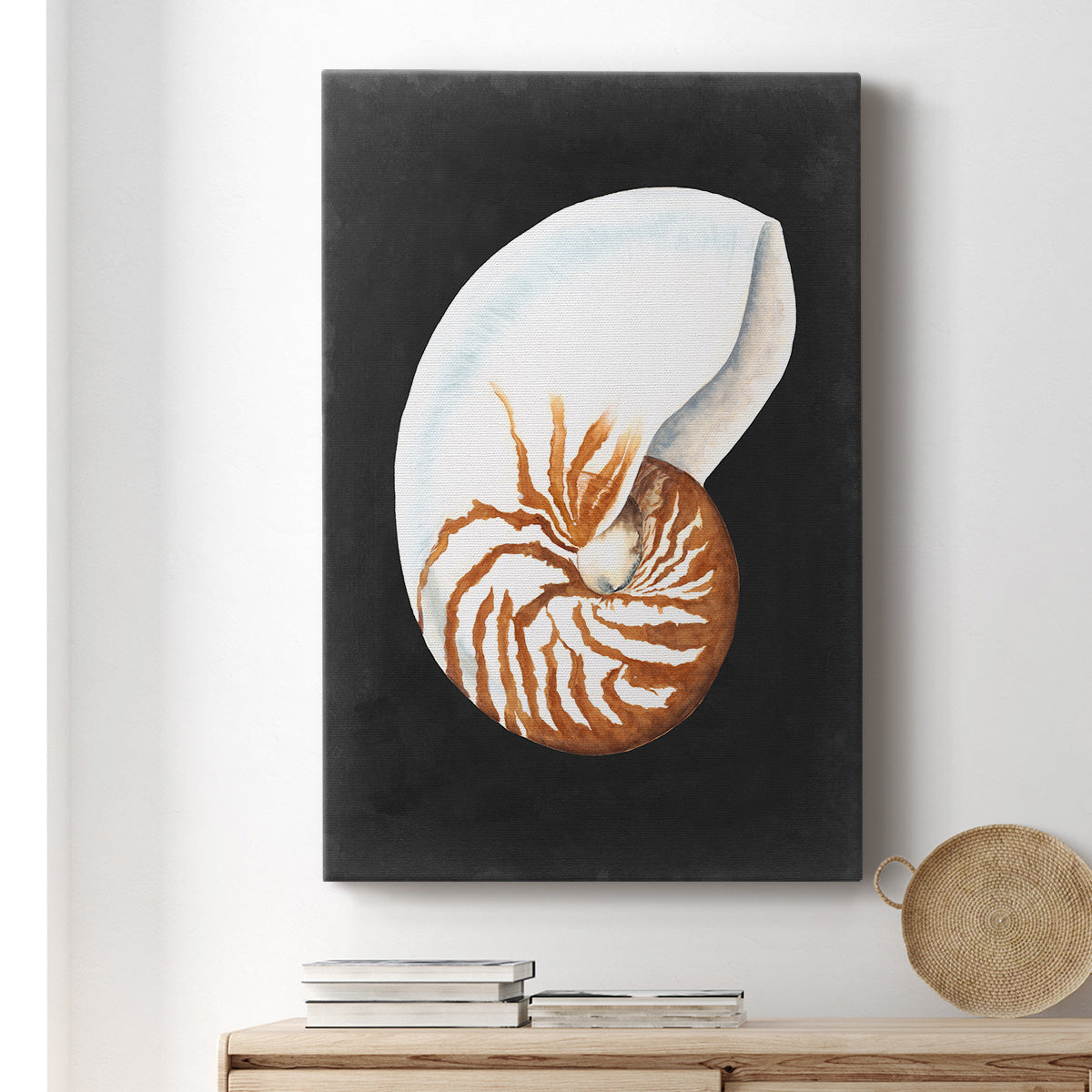 Graphic Nautilus Premium Gallery Wrapped Canvas - Ready to Hang