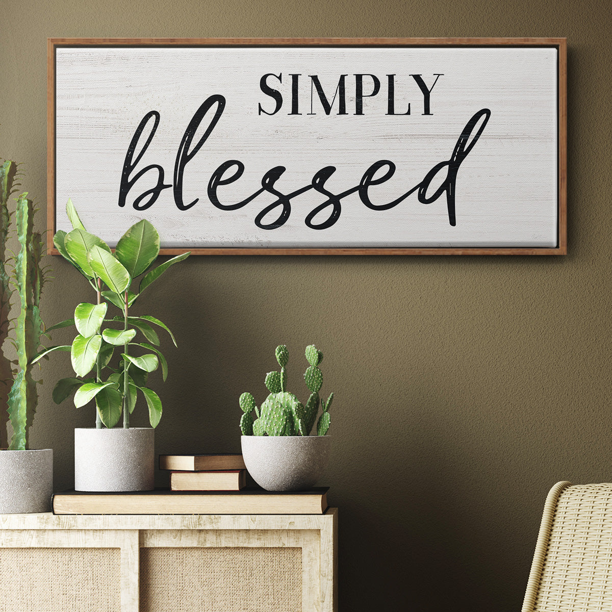 Simply - Floater Framed Canvas Print