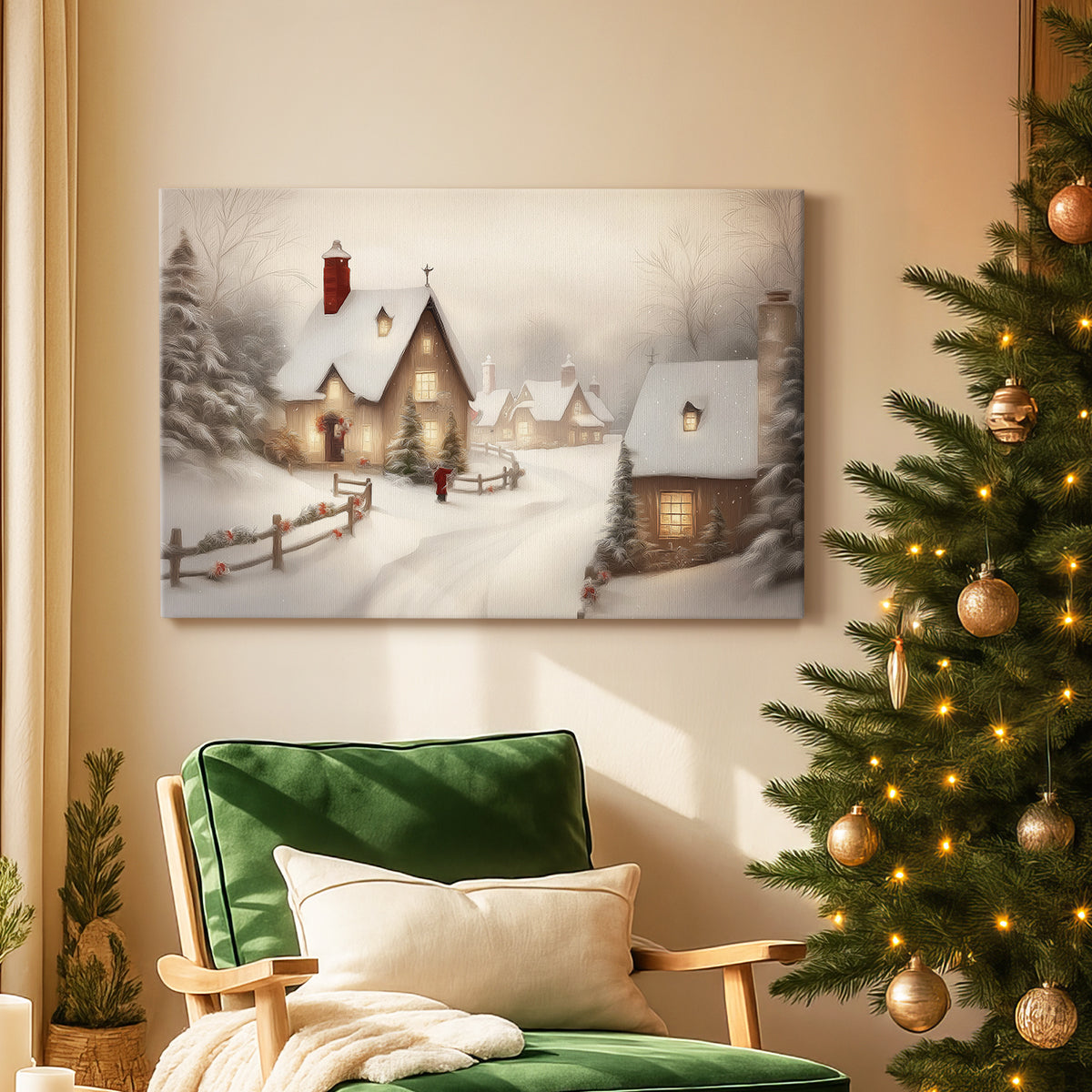 Dawn of Tinsel-Gold Promise - Canvas Art Print