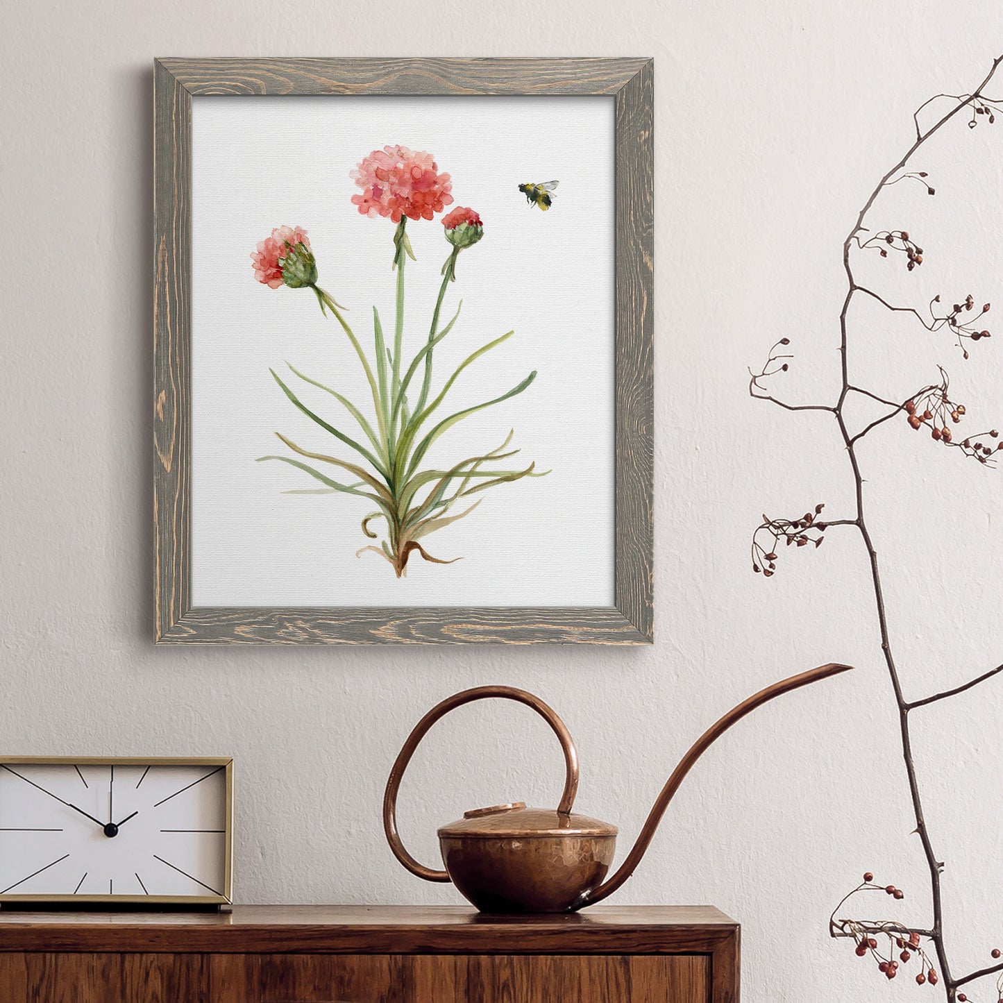 Wildflower Botanical III - Barnwood Framed Canvas Print
