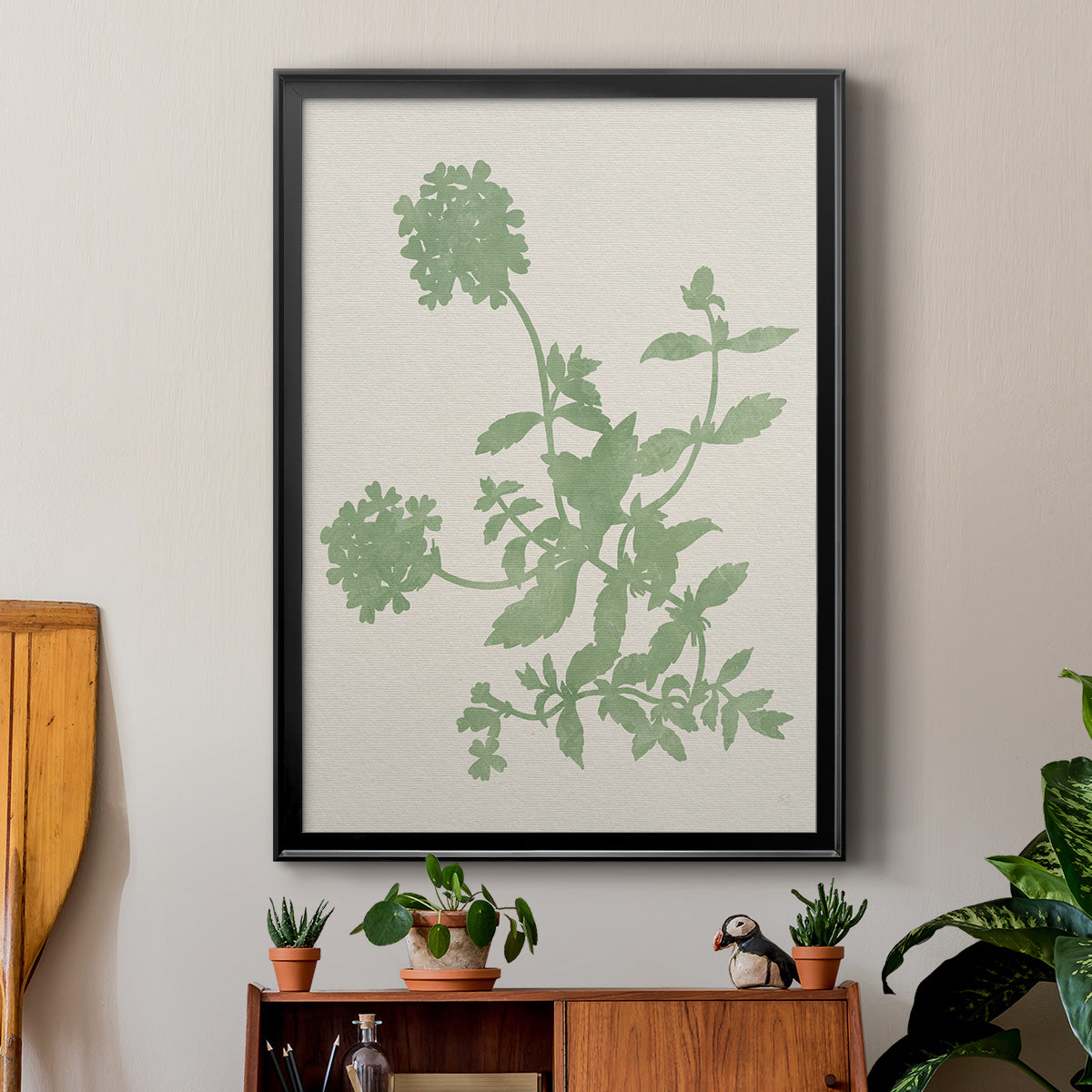 Vintage Garden II - Modern Framed Canvas Print