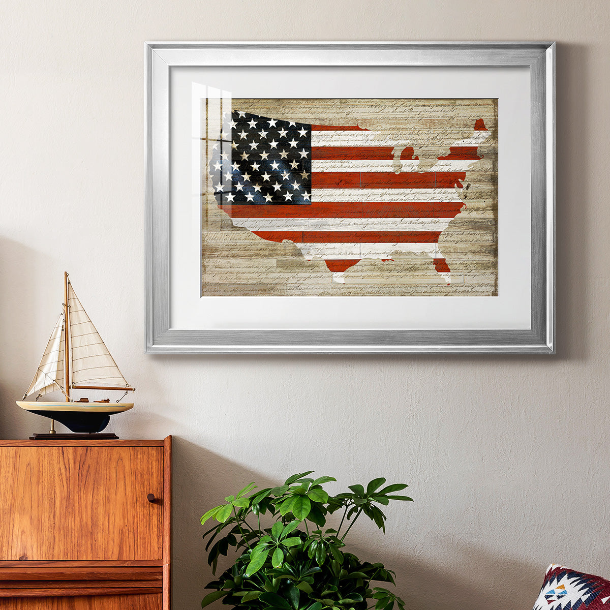 American Flag Premium Framed Print - Ready to Hang