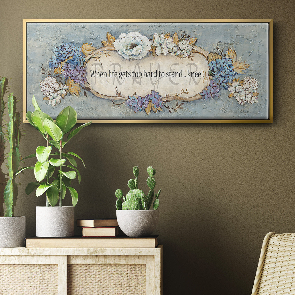 Prayer - Floater Framed Canvas Print