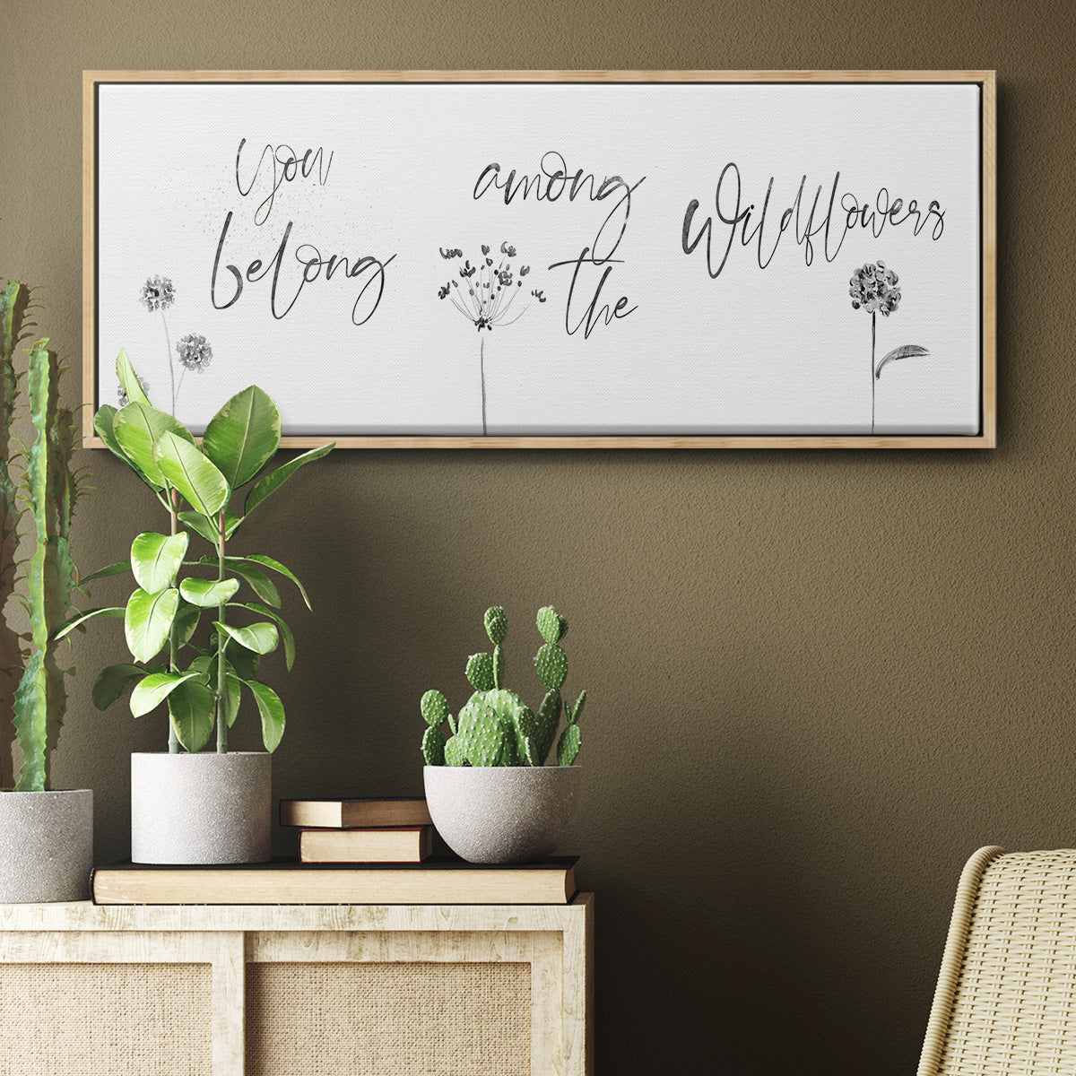 Among the Wildflowers - Floater Framed Canvas Print